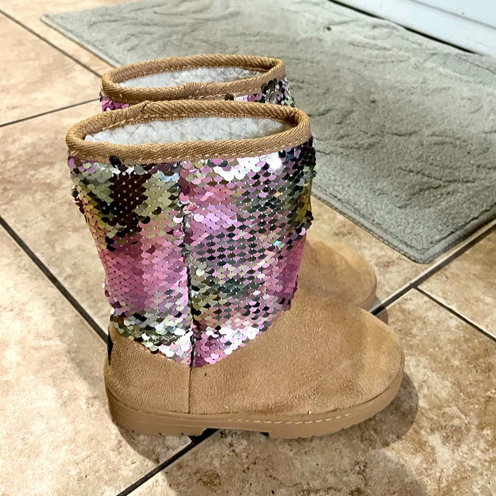 Girl's Sequin Bebe Boots